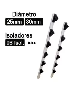 PARANTE DE ALUMINIO TUBULAR CON 6 AISLAD